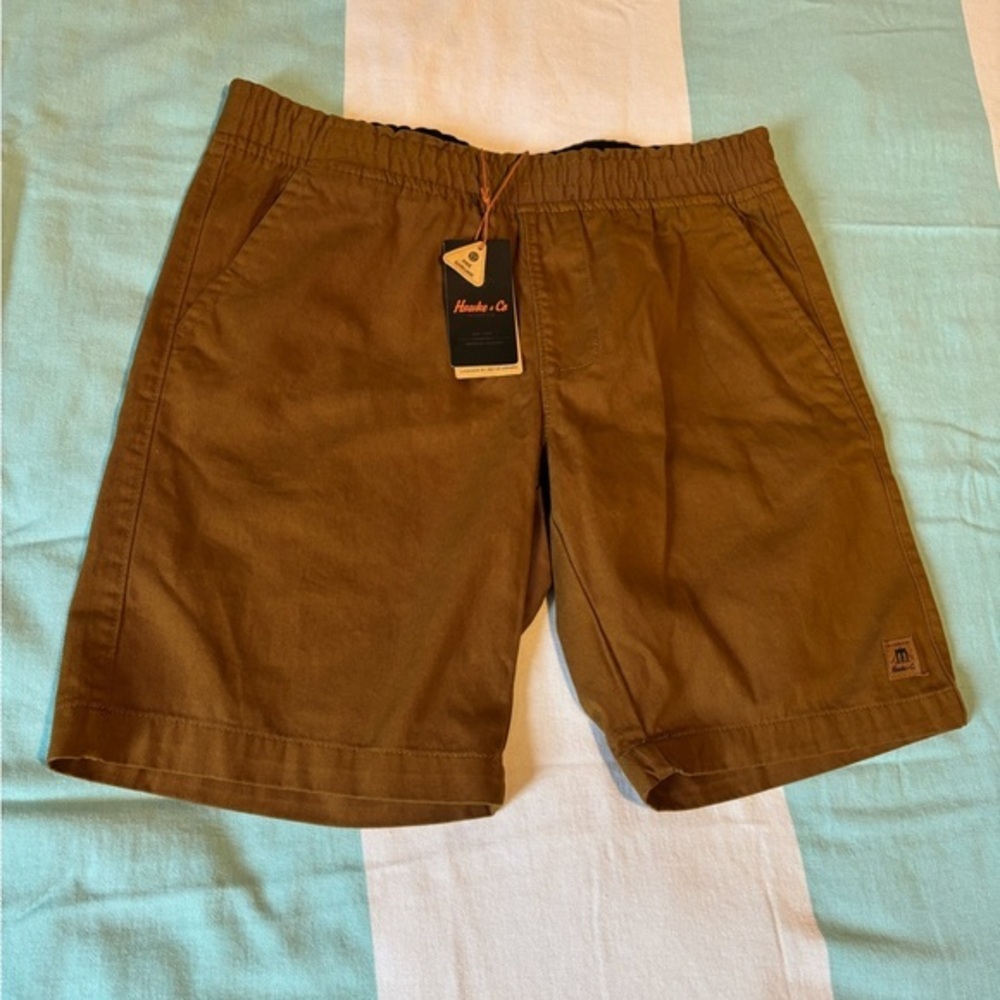 Hawke & Co Brown Flat Front Shorts Casual Style